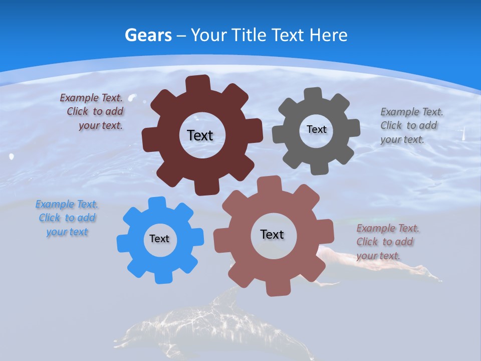 Ocean Marine Swimmer PowerPoint Template