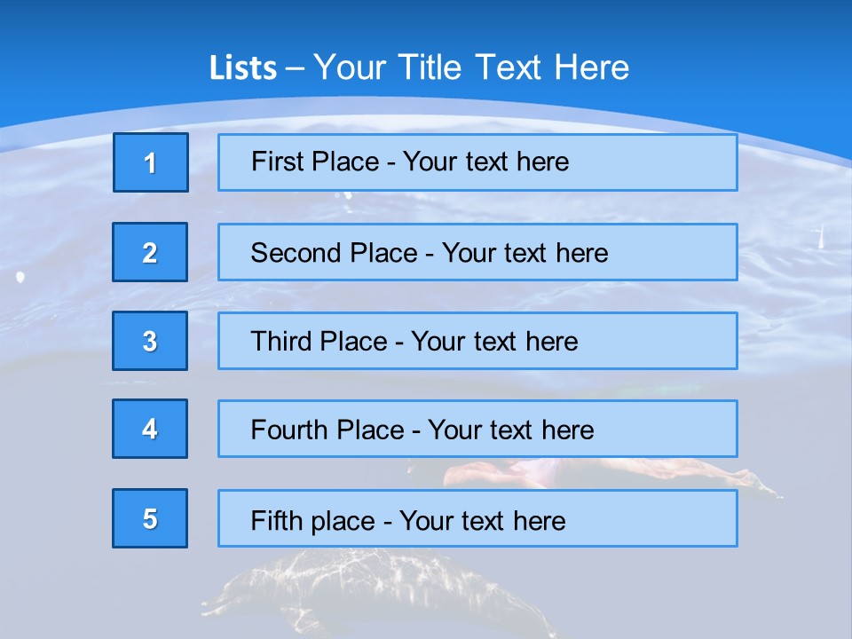 Ocean Marine Swimmer PowerPoint Template