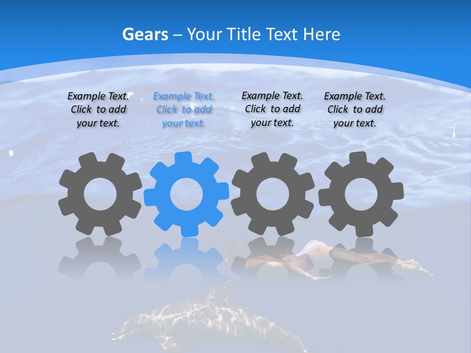 Ocean Marine Swimmer PowerPoint Template