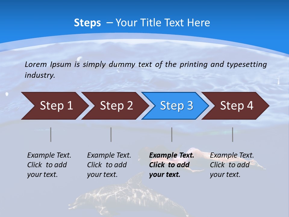 Ocean Marine Swimmer PowerPoint Template
