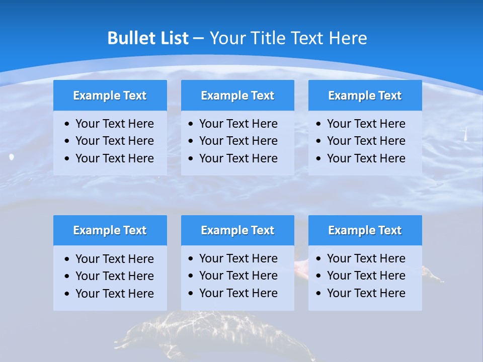 Ocean Marine Swimmer PowerPoint Template