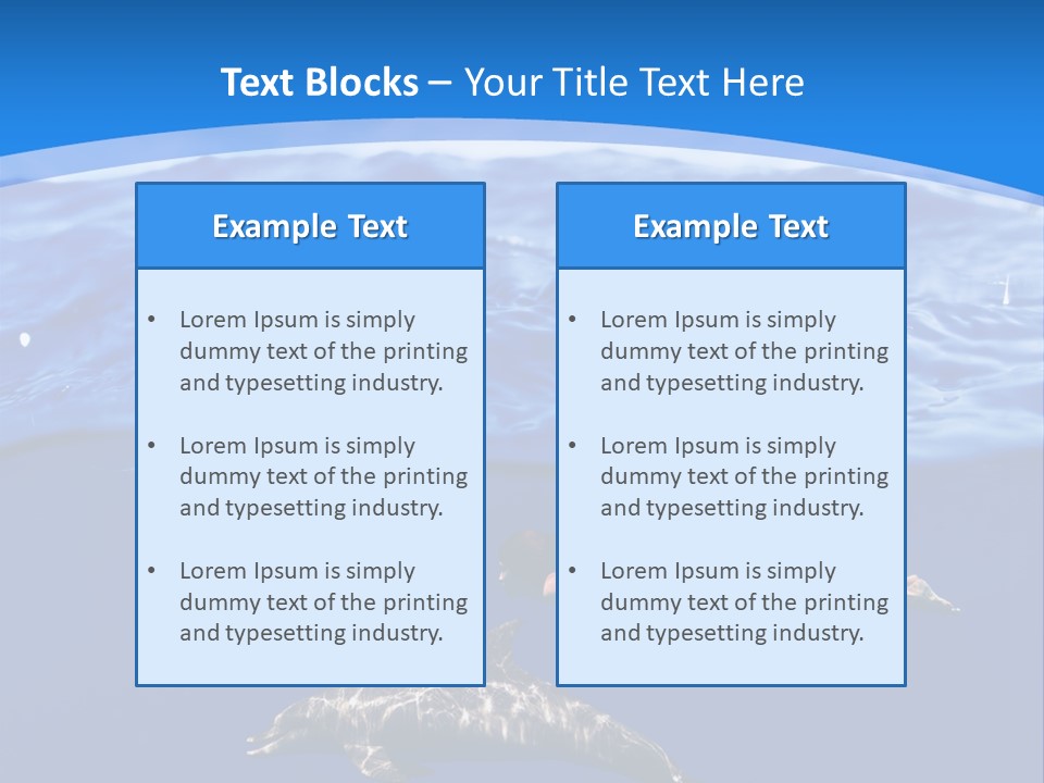 Ocean Marine Swimmer PowerPoint Template