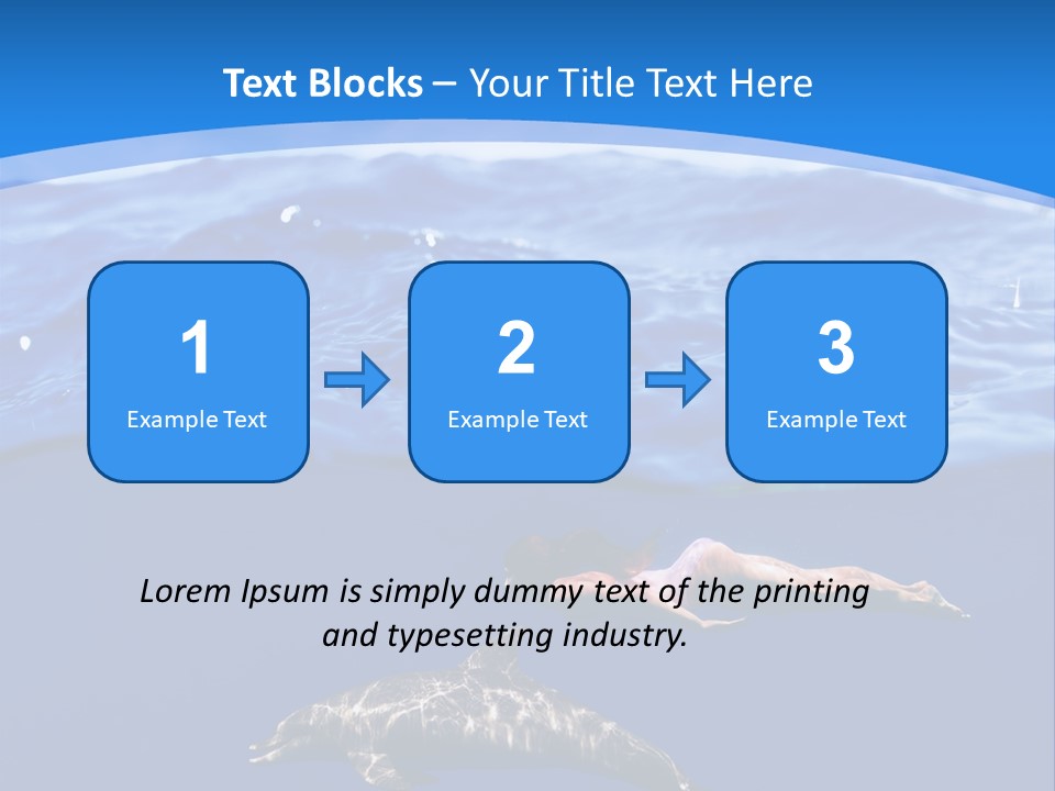 Ocean Marine Swimmer PowerPoint Template