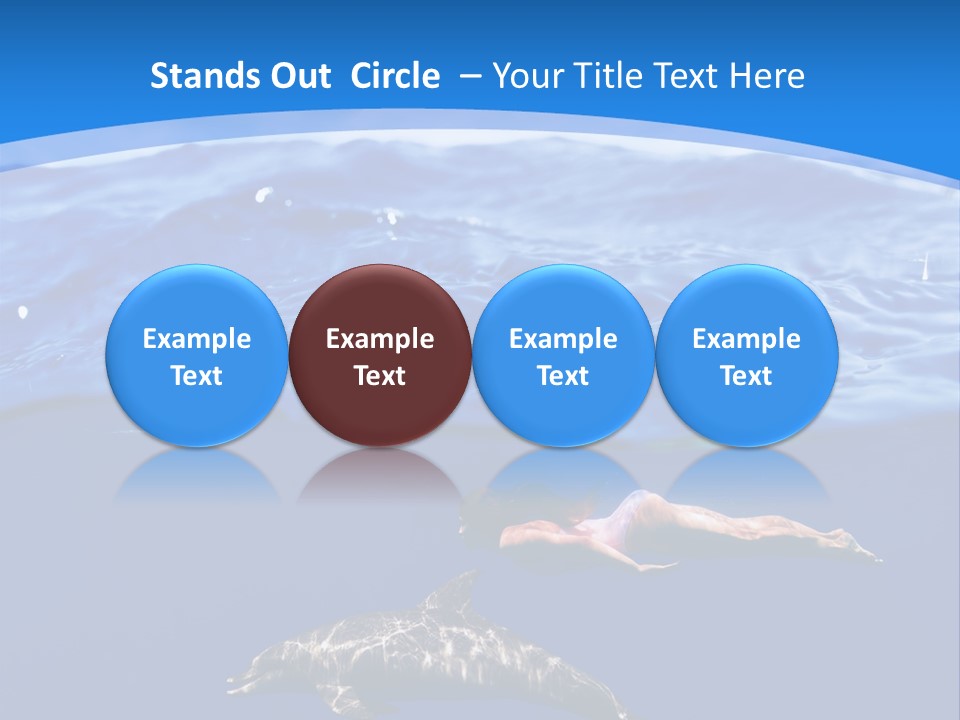 Ocean Marine Swimmer PowerPoint Template