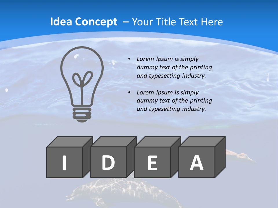 Ocean Marine Swimmer PowerPoint Template