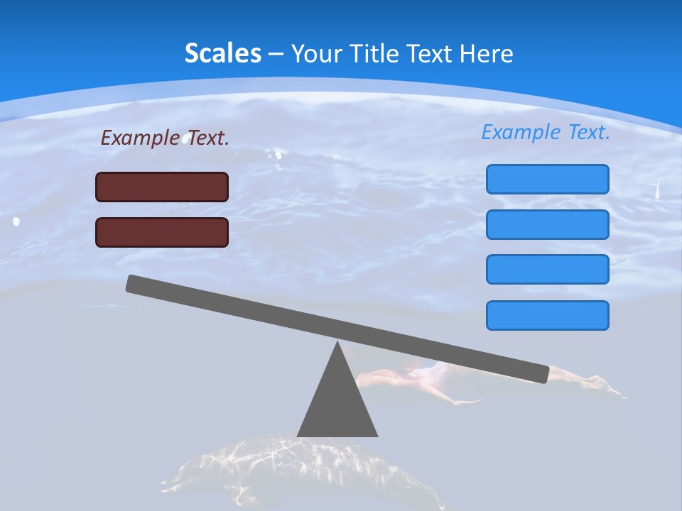 Ocean Marine Swimmer PowerPoint Template
