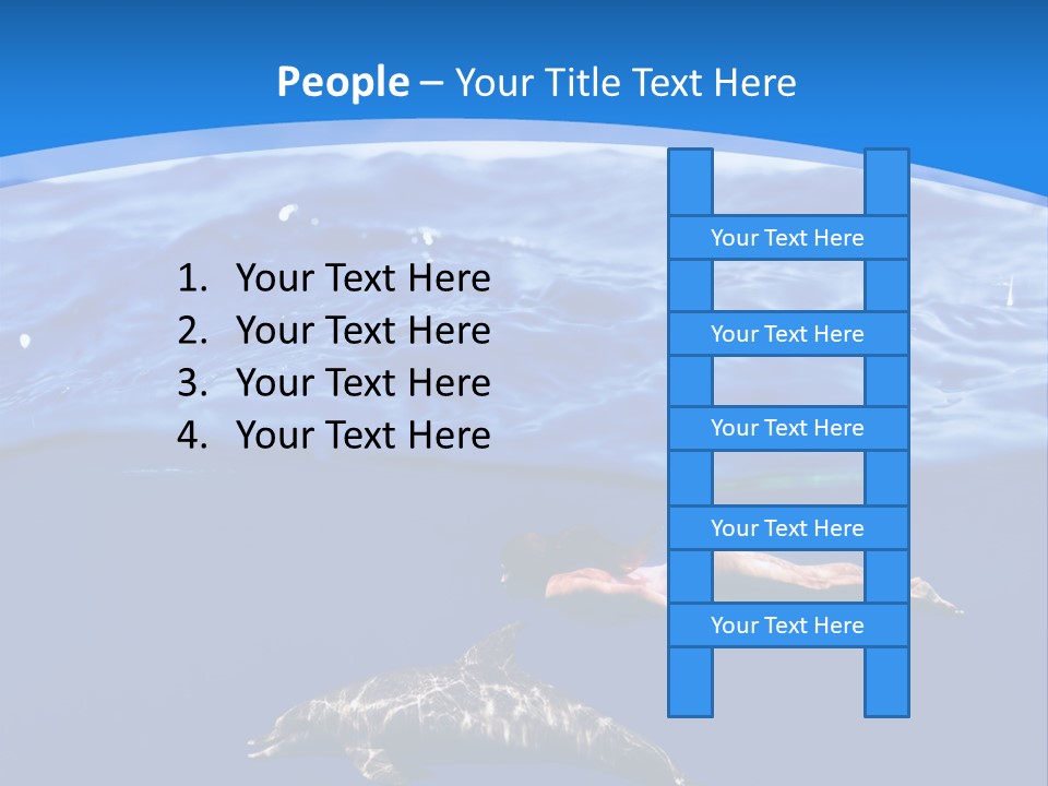 Ocean Marine Swimmer PowerPoint Template