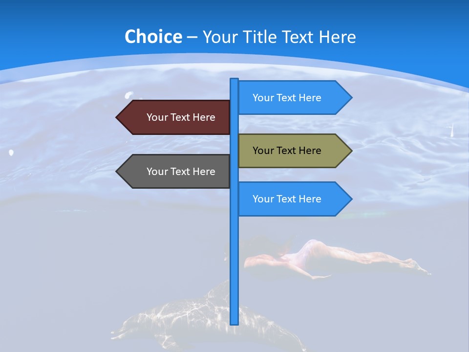 Ocean Marine Swimmer PowerPoint Template