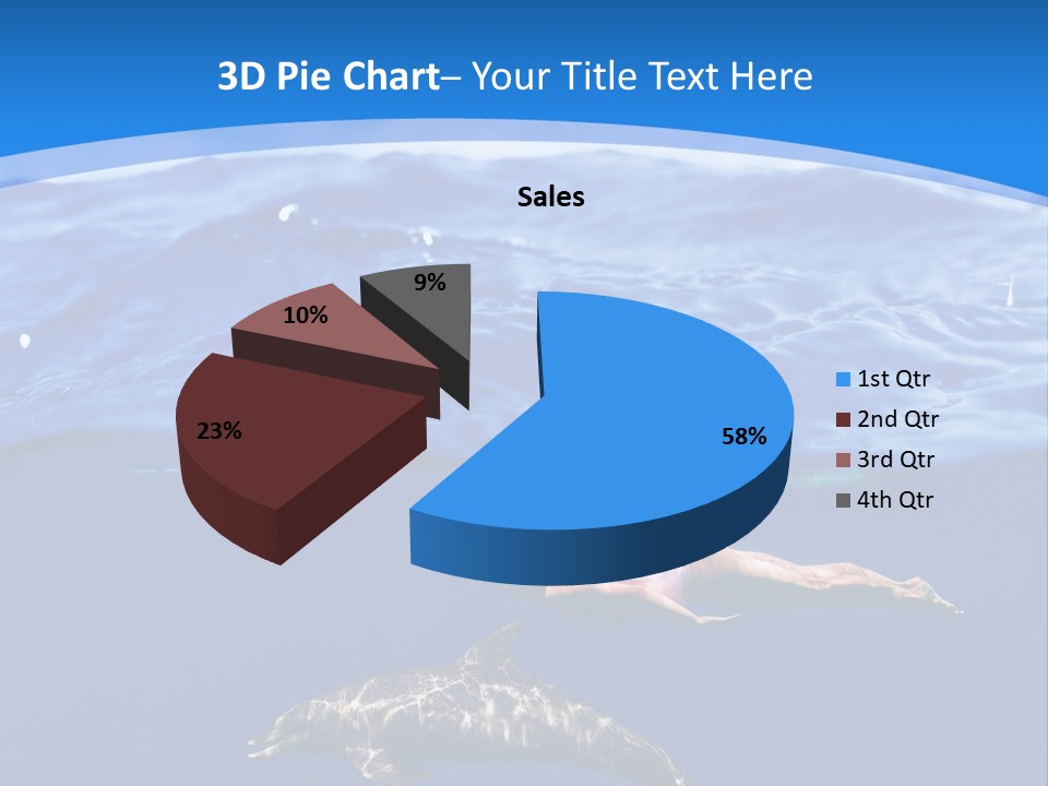 Ocean Marine Swimmer PowerPoint Template