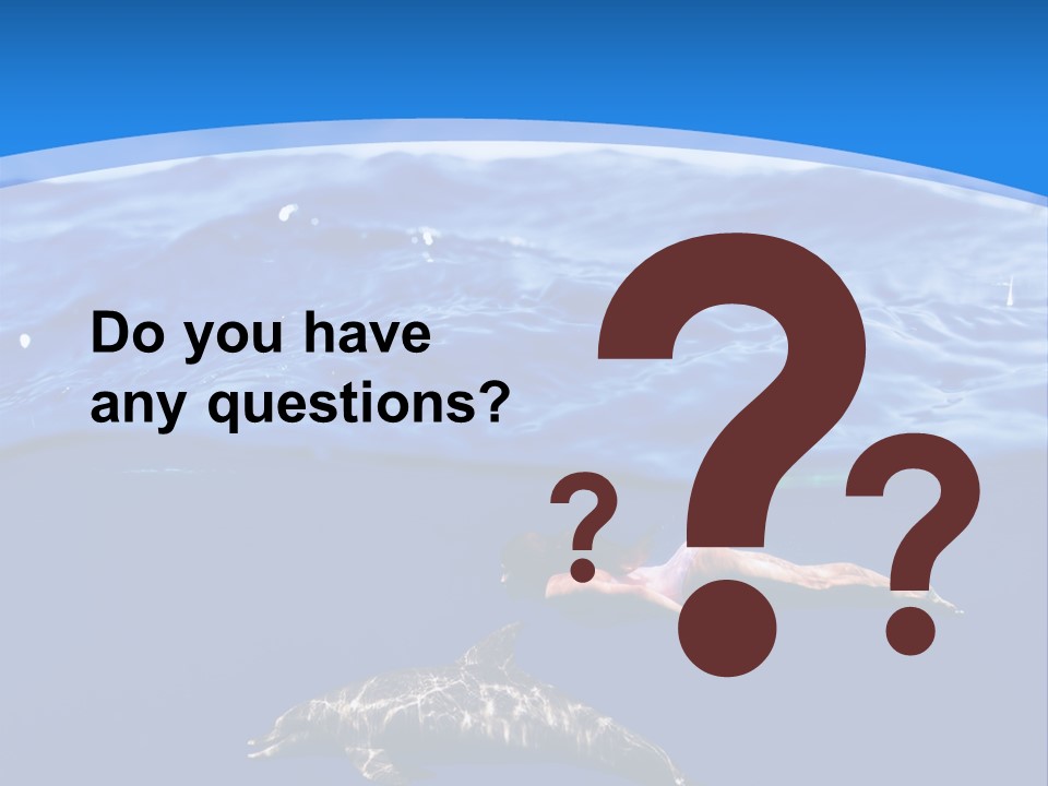 Ocean Marine Swimmer PowerPoint Template