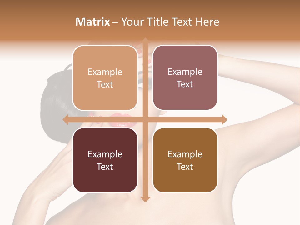 Red Manicure Eye Makeup Creative PowerPoint Template