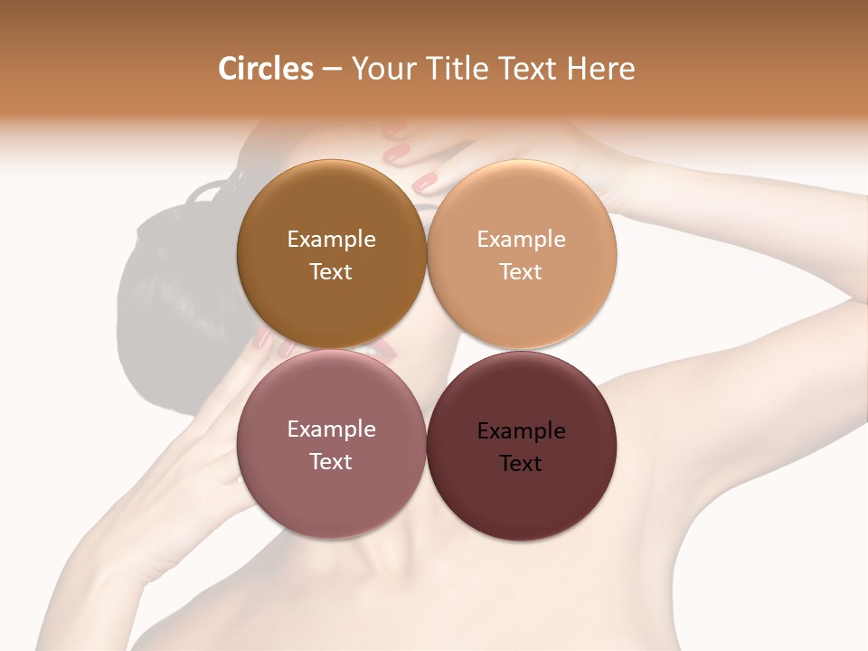 Red Manicure Eye Makeup Creative PowerPoint Template