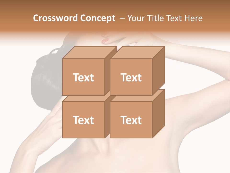 Red Manicure Eye Makeup Creative PowerPoint Template