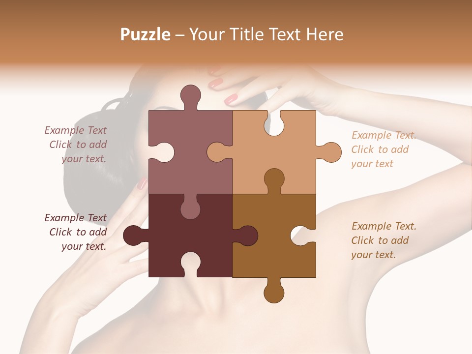 Red Manicure Eye Makeup Creative PowerPoint Template