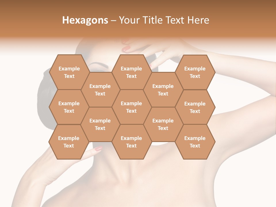 Red Manicure Eye Makeup Creative PowerPoint Template