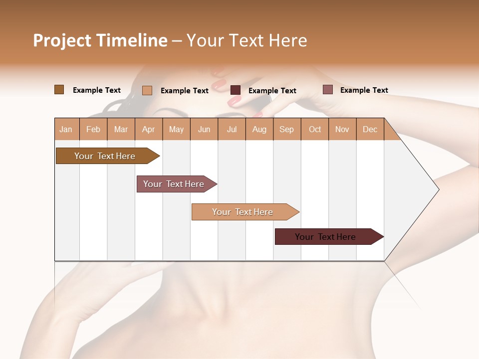 Red Manicure Eye Makeup Creative PowerPoint Template