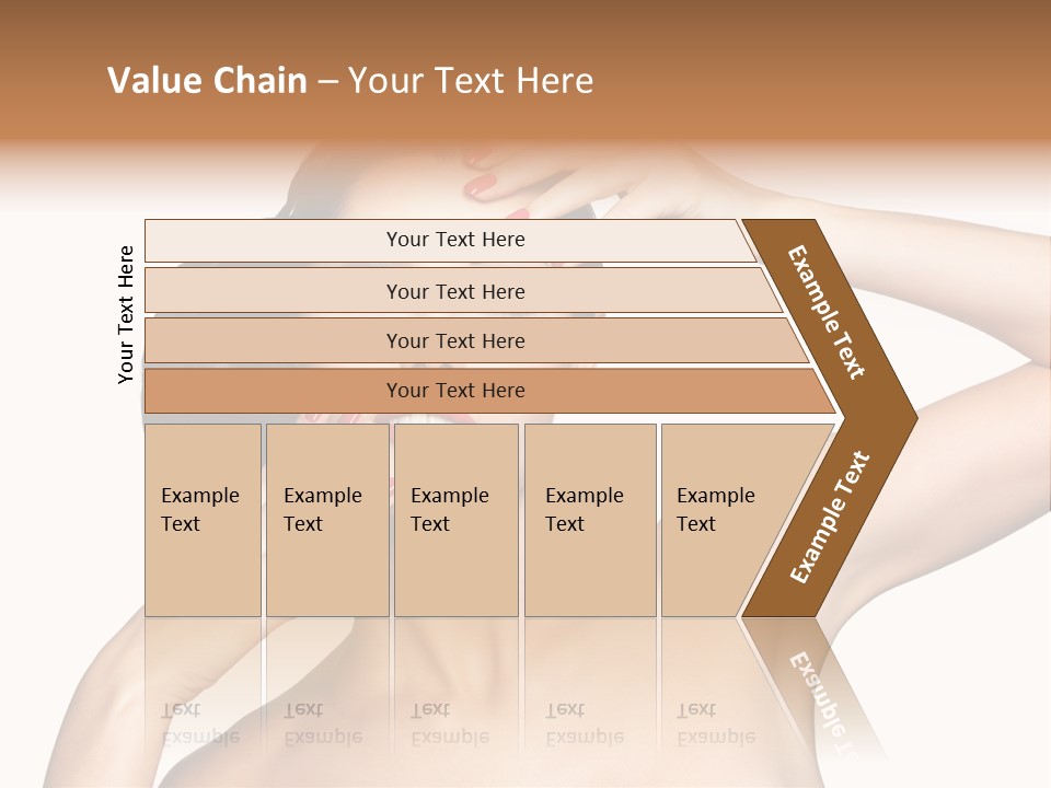 Red Manicure Eye Makeup Creative PowerPoint Template