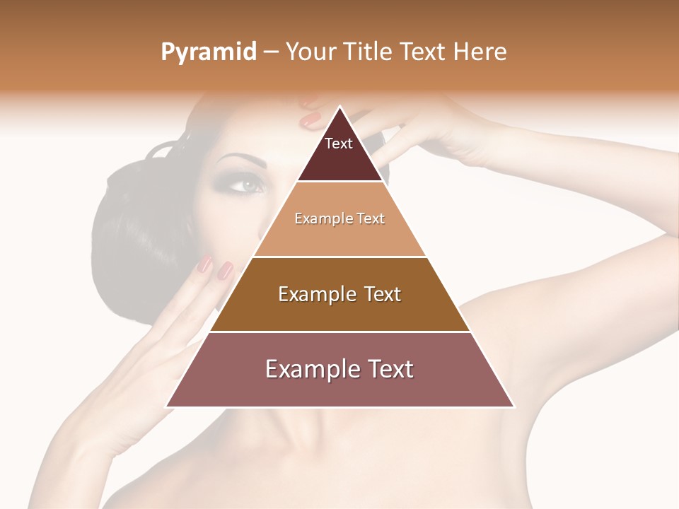 Red Manicure Eye Makeup Creative PowerPoint Template