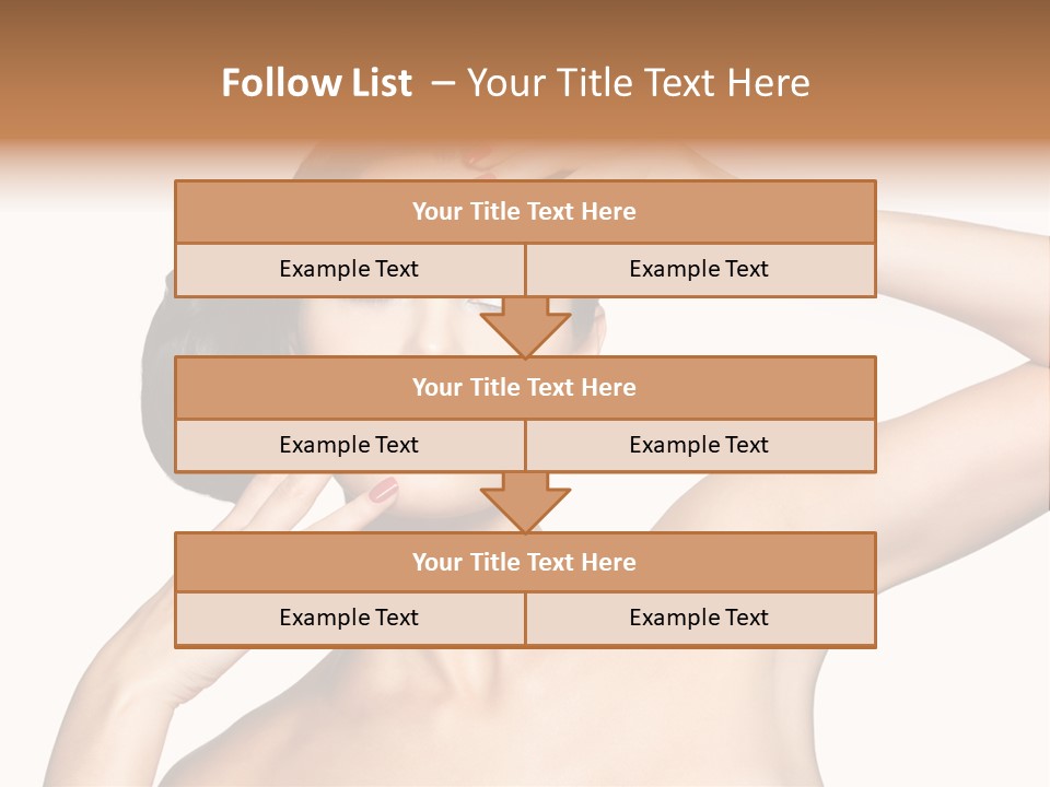 Red Manicure Eye Makeup Creative PowerPoint Template