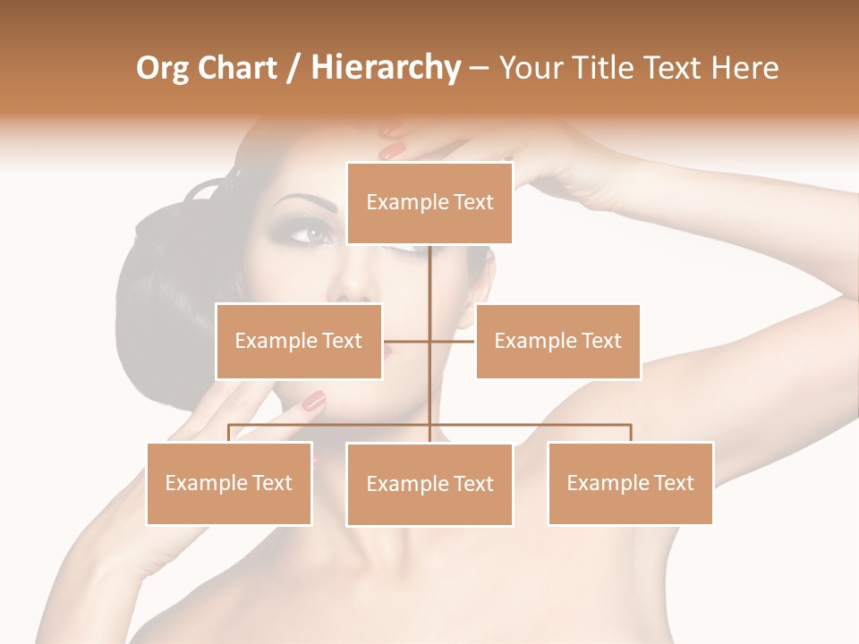 Red Manicure Eye Makeup Creative PowerPoint Template