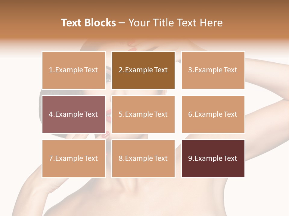 Red Manicure Eye Makeup Creative PowerPoint Template