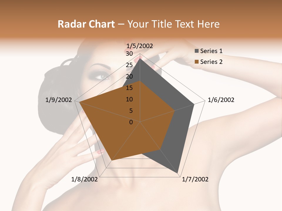 Red Manicure Eye Makeup Creative PowerPoint Template