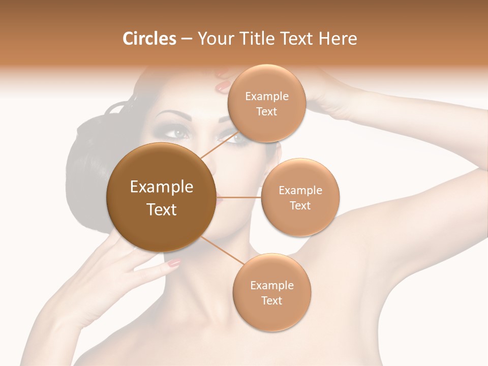 Red Manicure Eye Makeup Creative PowerPoint Template