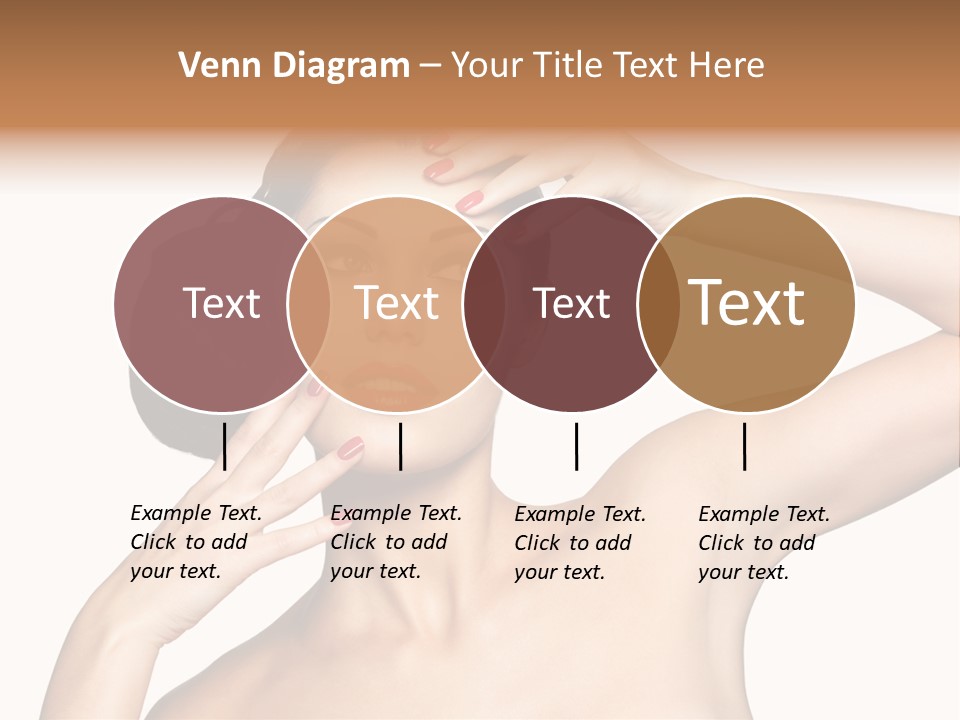 Red Manicure Eye Makeup Creative PowerPoint Template