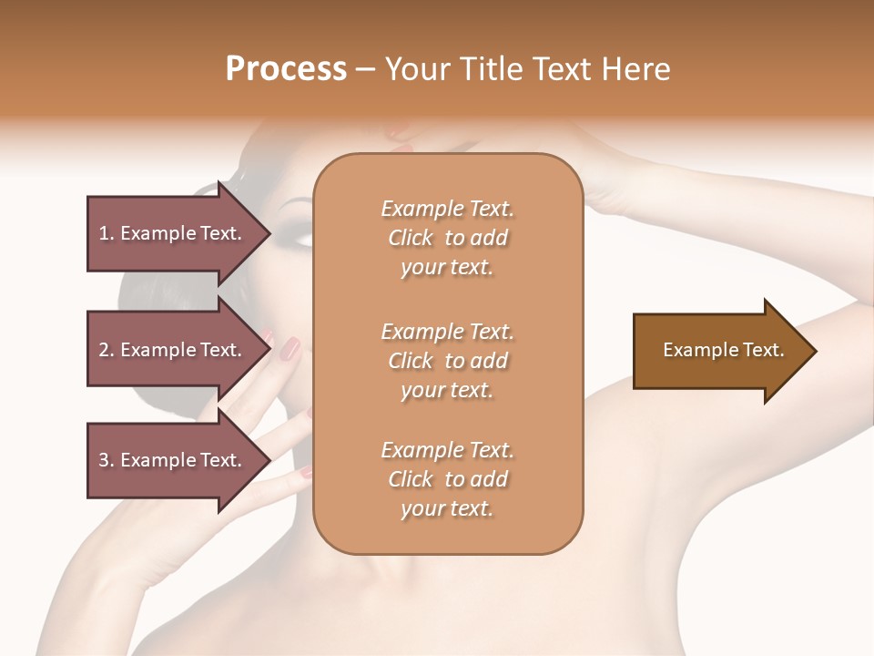 Red Manicure Eye Makeup Creative PowerPoint Template