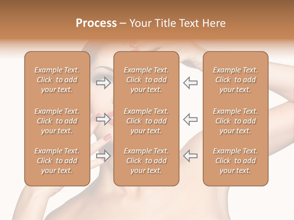 Red Manicure Eye Makeup Creative PowerPoint Template