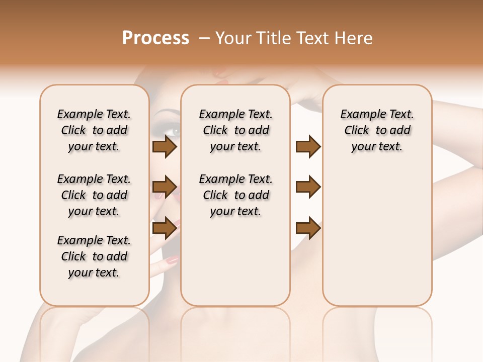 Red Manicure Eye Makeup Creative PowerPoint Template
