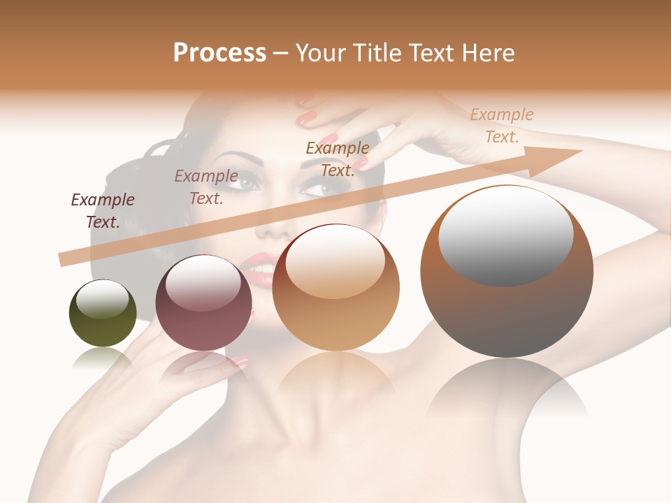 Red Manicure Eye Makeup Creative PowerPoint Template