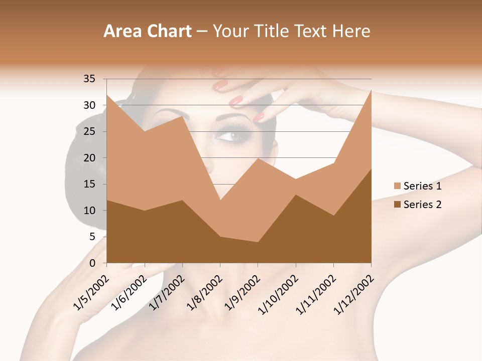 Red Manicure Eye Makeup Creative PowerPoint Template