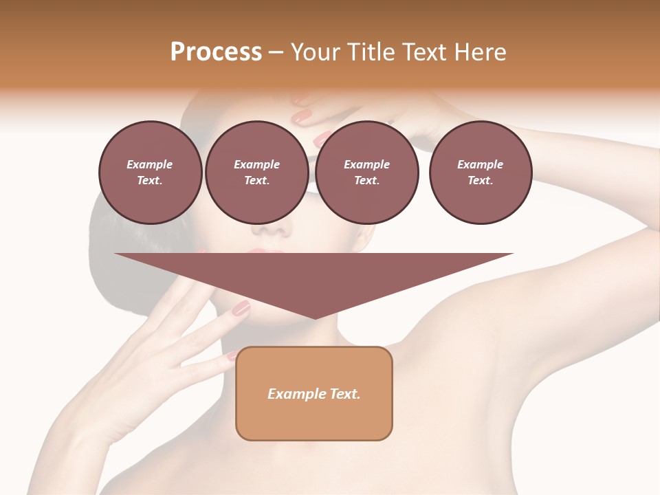 Red Manicure Eye Makeup Creative PowerPoint Template