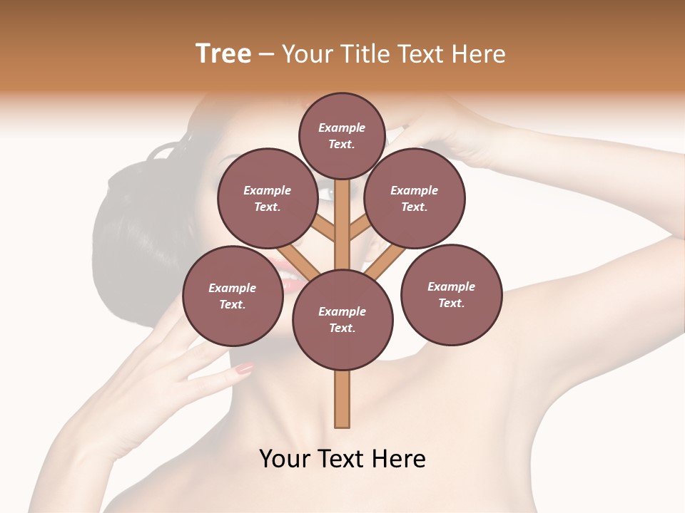 Red Manicure Eye Makeup Creative PowerPoint Template