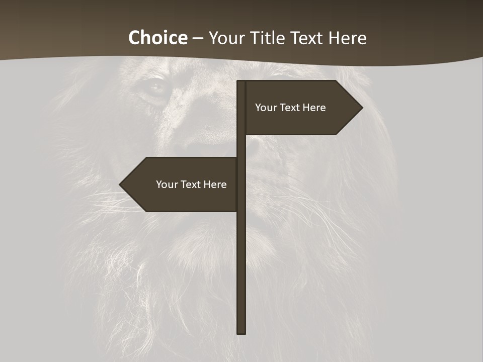 Proud Dominant Black And White Photos PowerPoint Template