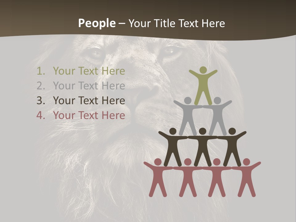 Proud Dominant Black And White Photos PowerPoint Template