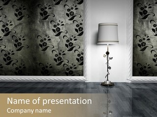 Lighting Room Black PowerPoint Template