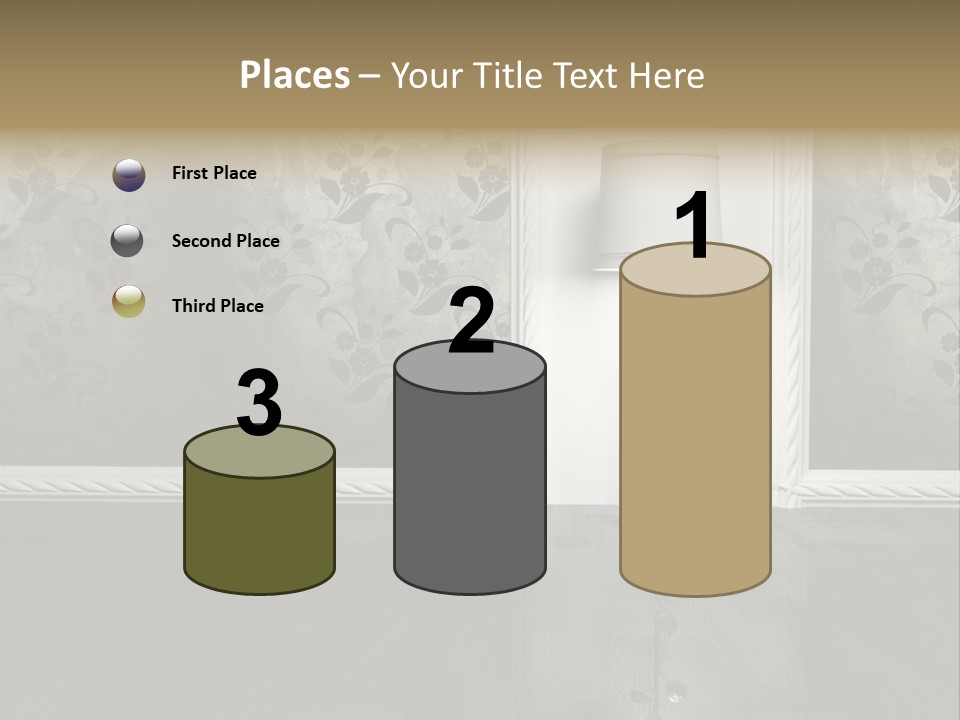 Lighting Room Black PowerPoint Template
