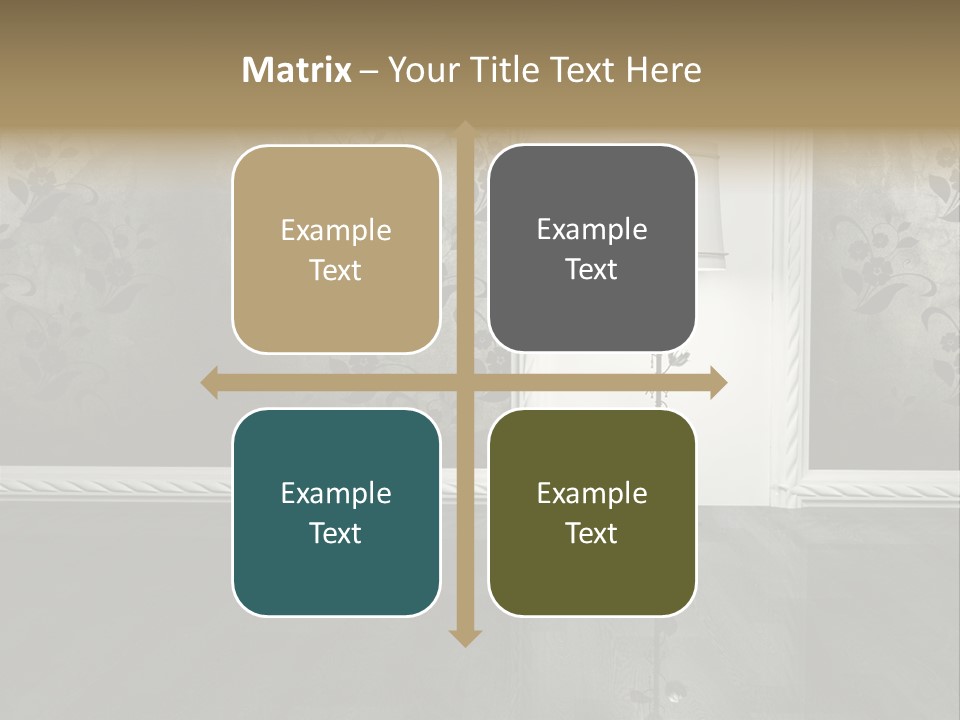 Lighting Room Black PowerPoint Template