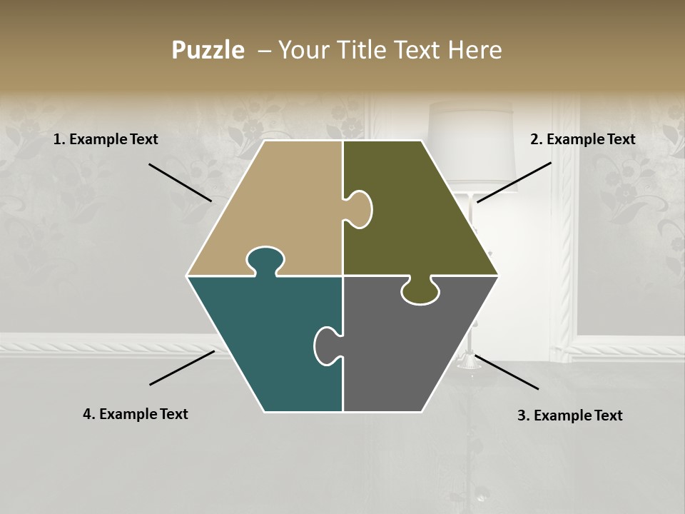 Lighting Room Black PowerPoint Template