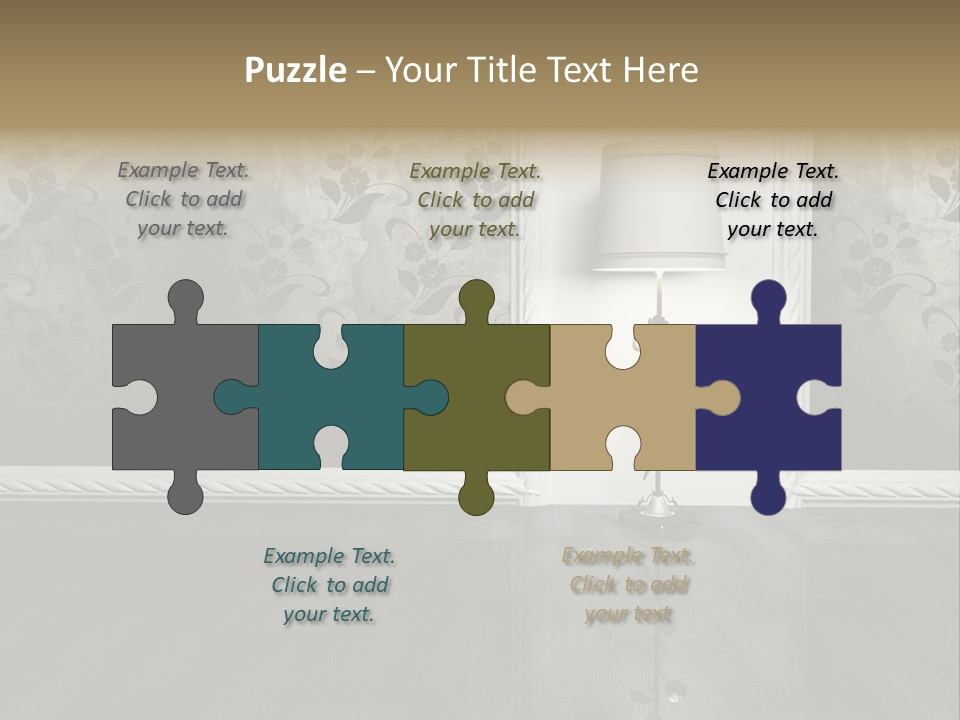 Lighting Room Black PowerPoint Template