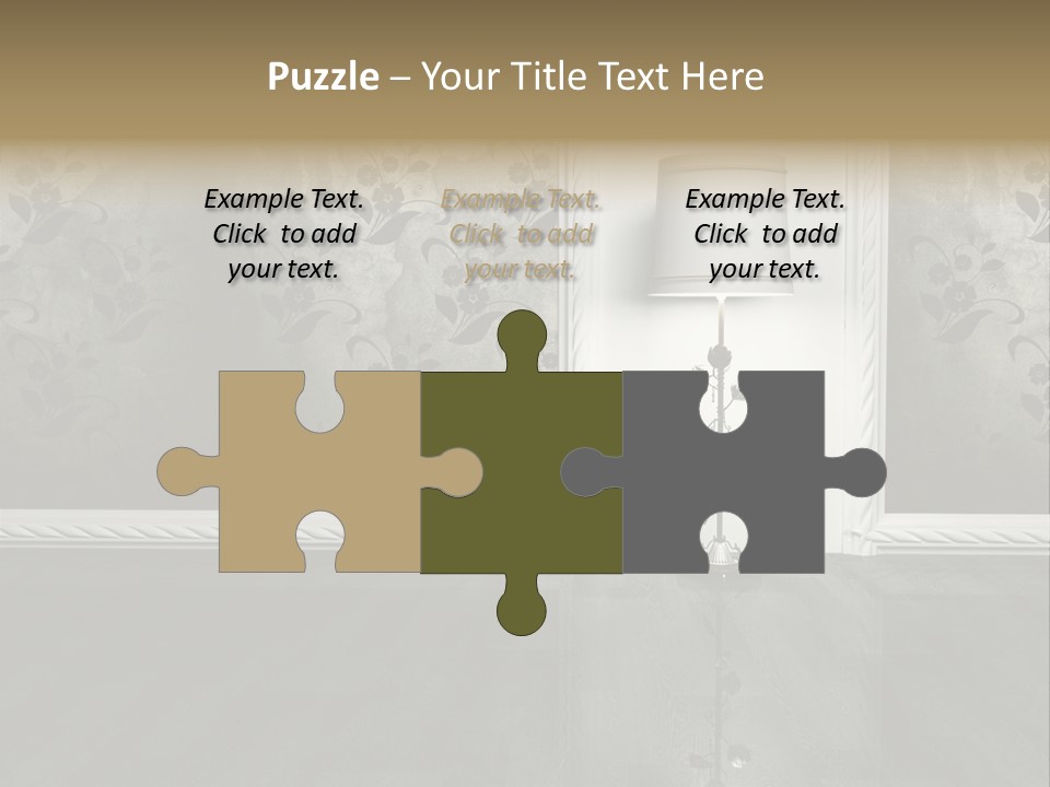 Lighting Room Black PowerPoint Template