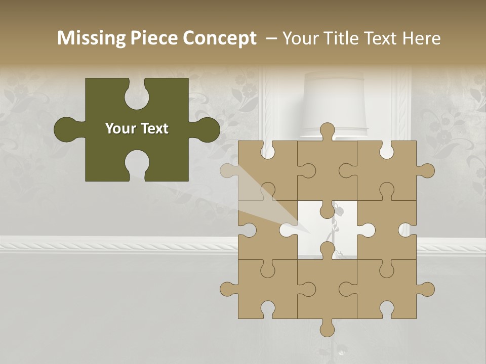 Lighting Room Black PowerPoint Template