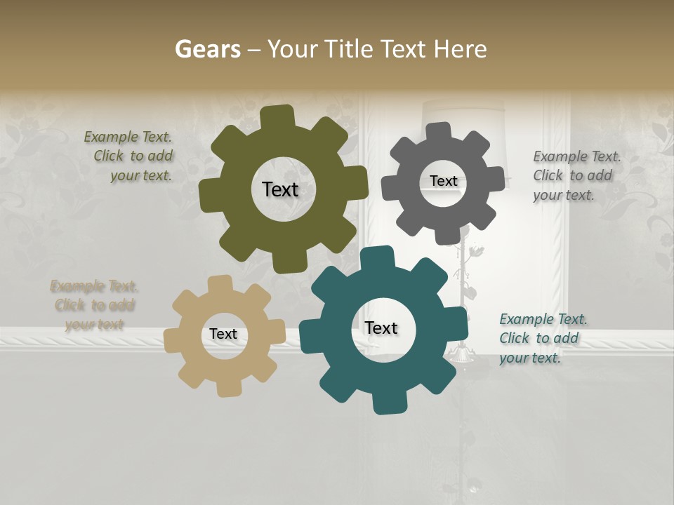 Lighting Room Black PowerPoint Template