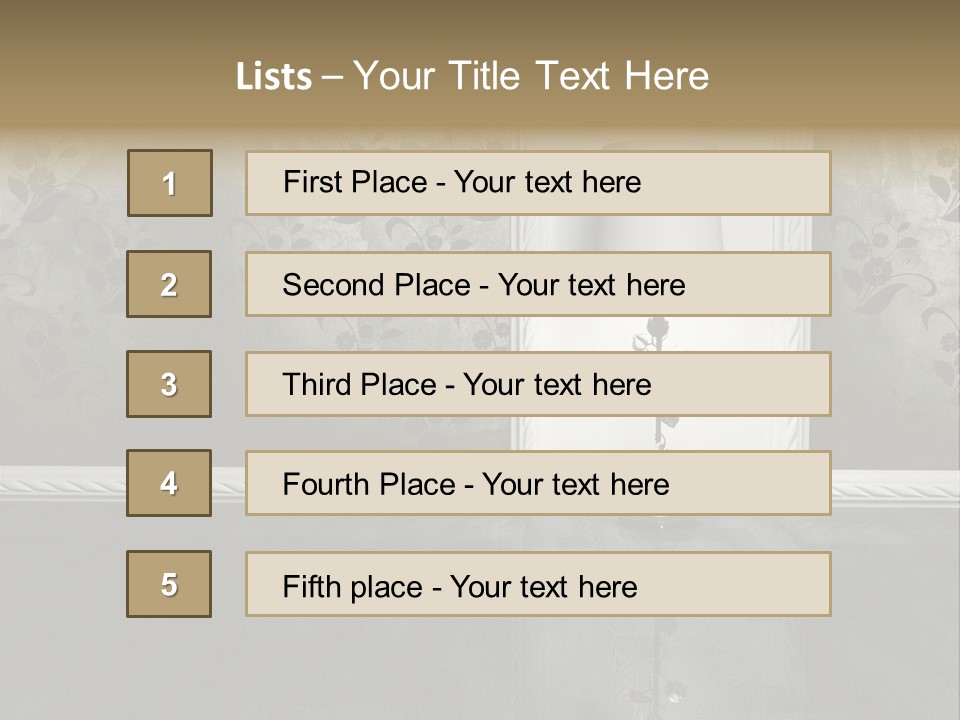 Lighting Room Black PowerPoint Template