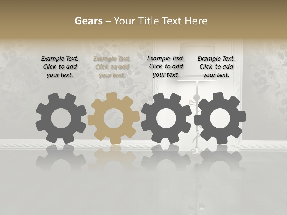 Lighting Room Black PowerPoint Template