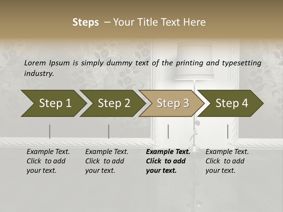 Lighting Room Black PowerPoint Template