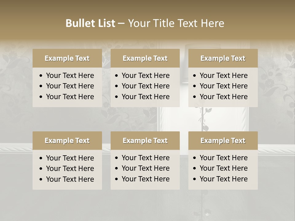 Lighting Room Black PowerPoint Template