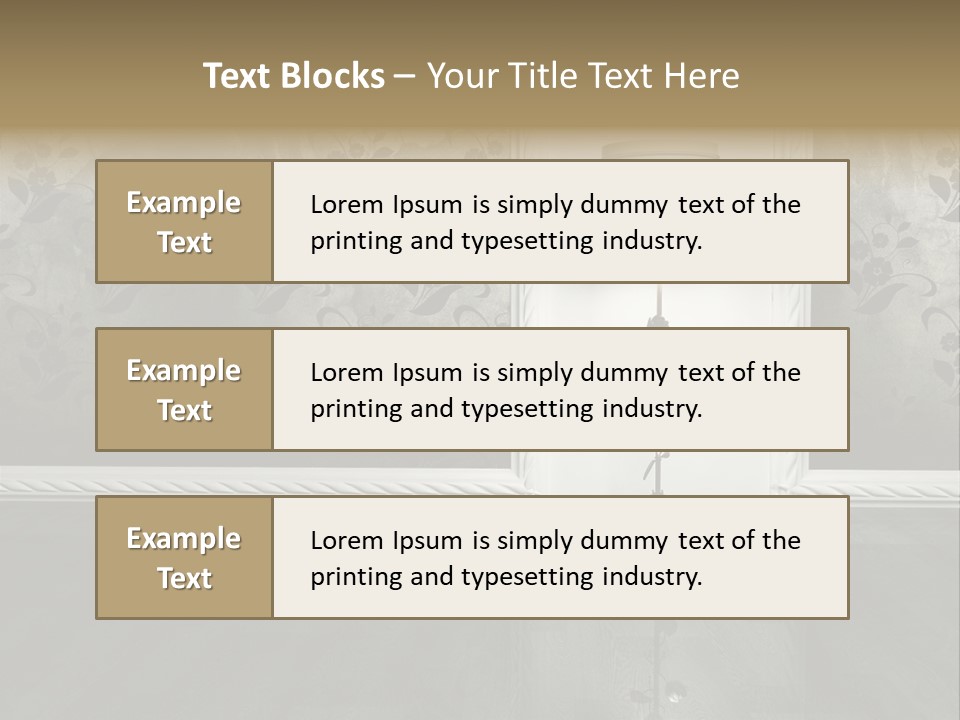 Lighting Room Black PowerPoint Template